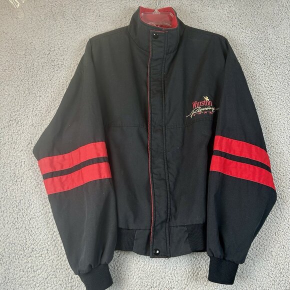 NASCAR Swingster Winston Racing Team Full Zip Jacket Large USA Made 1990’s Vtg - Picture 1 of 6